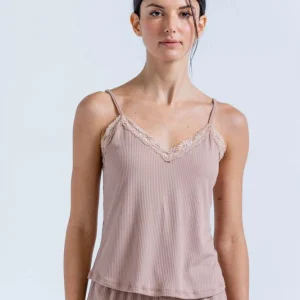 Camiseta Pijama Tiras Ajustada BRONZINI