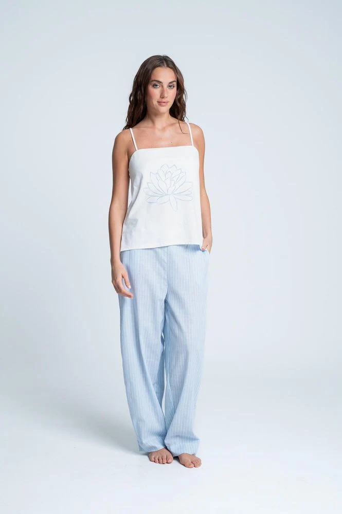 Camiseta Pijama Tiras Amplia BRONZINI X ISABEL HENAO - Imagen 5