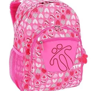 TOTTO – Mochila Escolar Rosa 35L MA04ECO031 27x12x36.5 Niña Juvenil PC Corazones