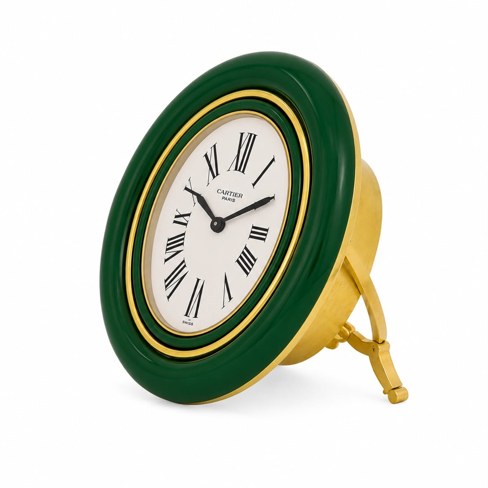 Cartier Pendulette verde de sobremesa 90x70mm ref.-7509 - Imagen 3