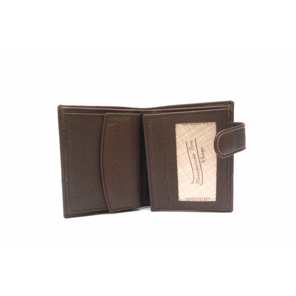 Cartera de piel para hombre con monedero y cierre de broche - Imagen 3