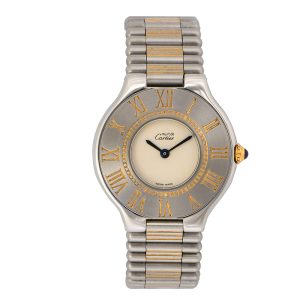 Cartier Must 21 bicolor 28mm Ref-1340 (juego completo)
