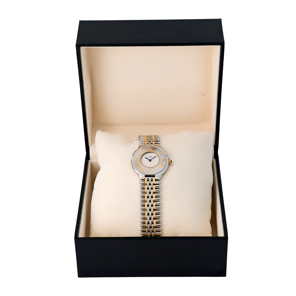 Cartier Must 21 bicolor 28mm Ref-1340 - Imagen 7
