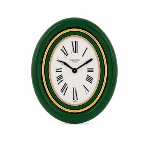Cartier Pendulette verde de sobremesa 90x70mm ref.-7509