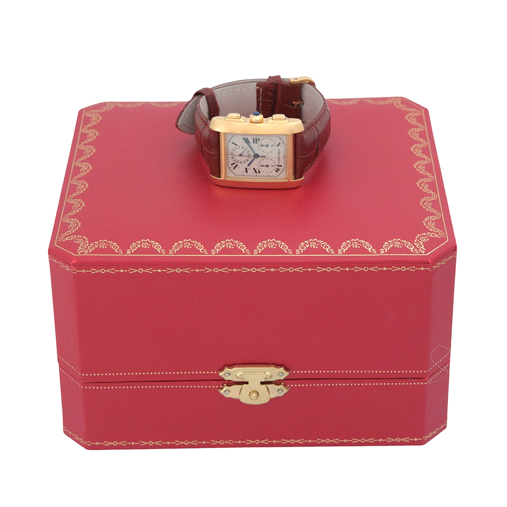 Cartier Tank Francaise Chronoflex 28×36 mm Ref.-1830 - Imagen 8