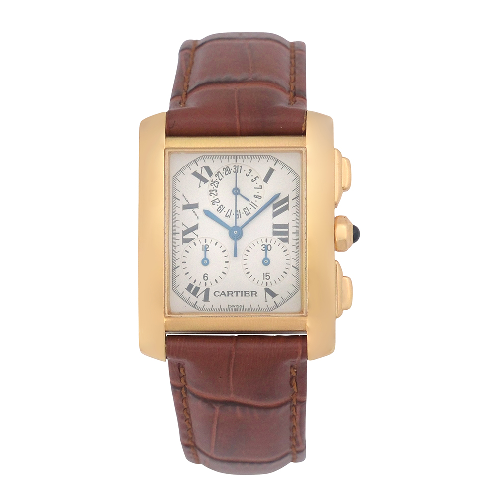 Cartier Tank Francaise Chronoflex 28×36 mm Ref.-1830