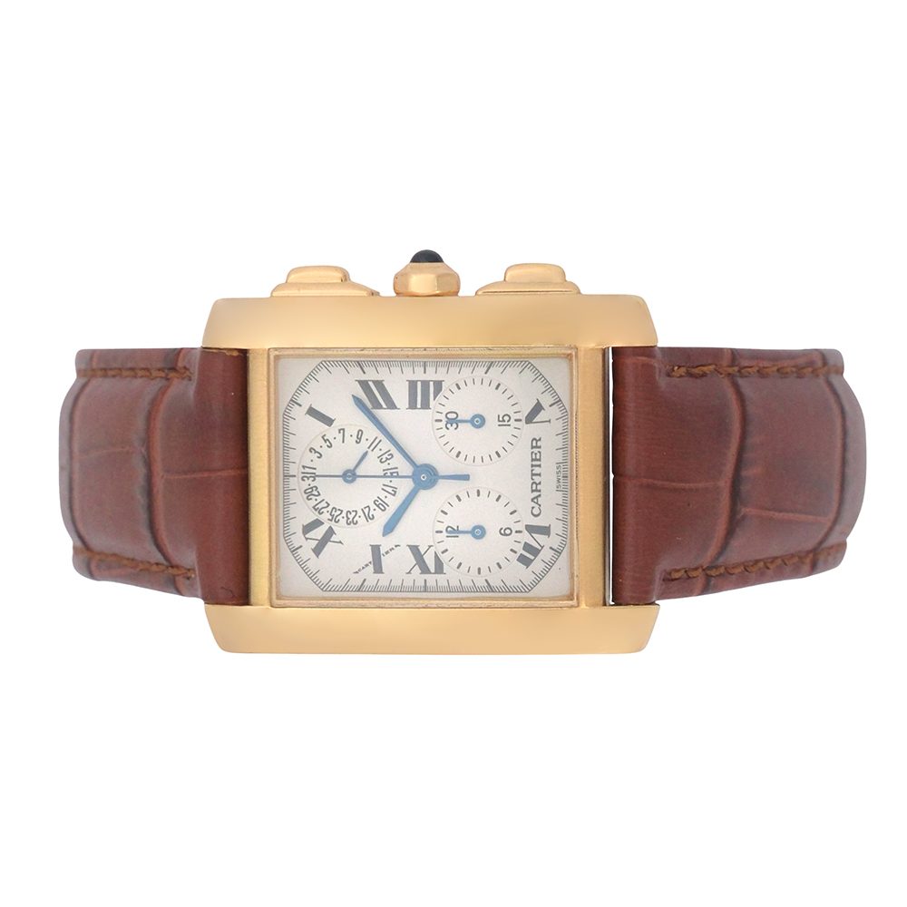 Cartier Tank Francaise Chronoflex 28×36 mm Ref.-1830 - Imagen 7
