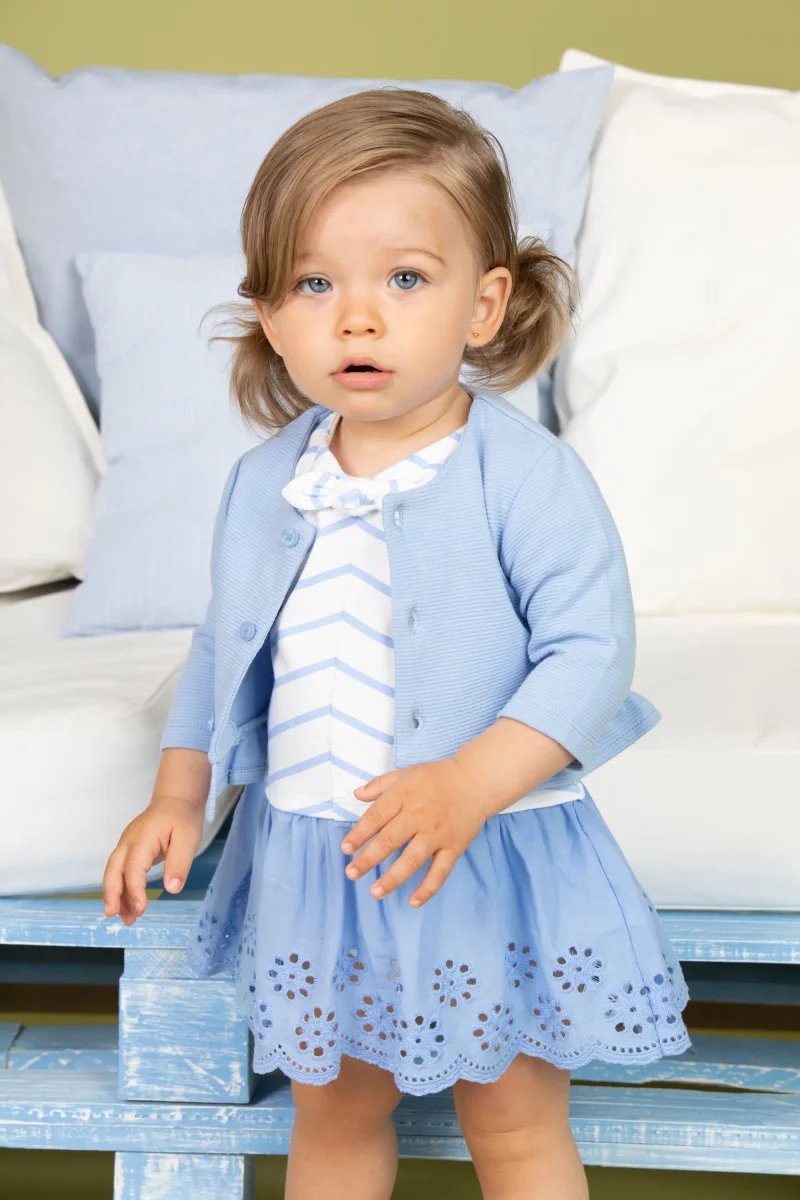 Rebeca de bebé niña azul pastel - Imagen 6