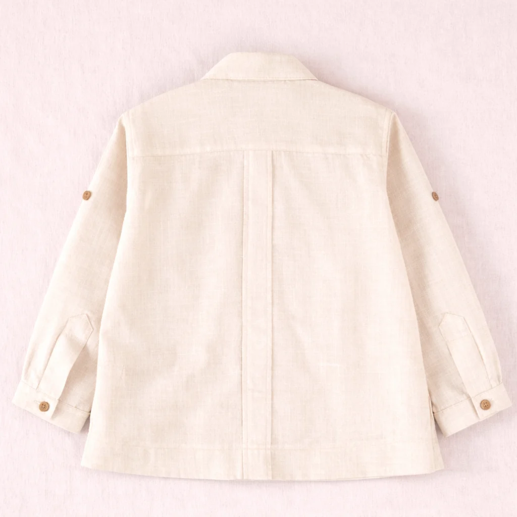 Camisa niño blanca con bolsillos | Cocote by Charanga - Imagen 4