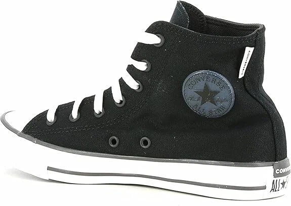 CONVERSE – Zapatillas Converse Negras caña alta talla 38 Cómodas para el día a día - Imagen 5
