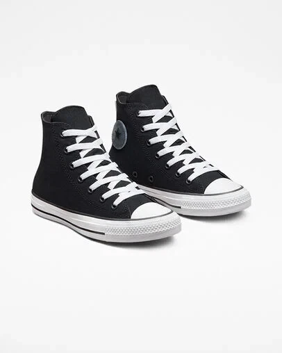 CONVERSE – Zapatillas Converse Negras caña alta talla 38 Cómodas para el día a día - Imagen 6