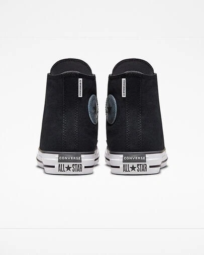 CONVERSE – Zapatillas Converse Negras caña alta talla 38 Cómodas para el día a día - Imagen 7