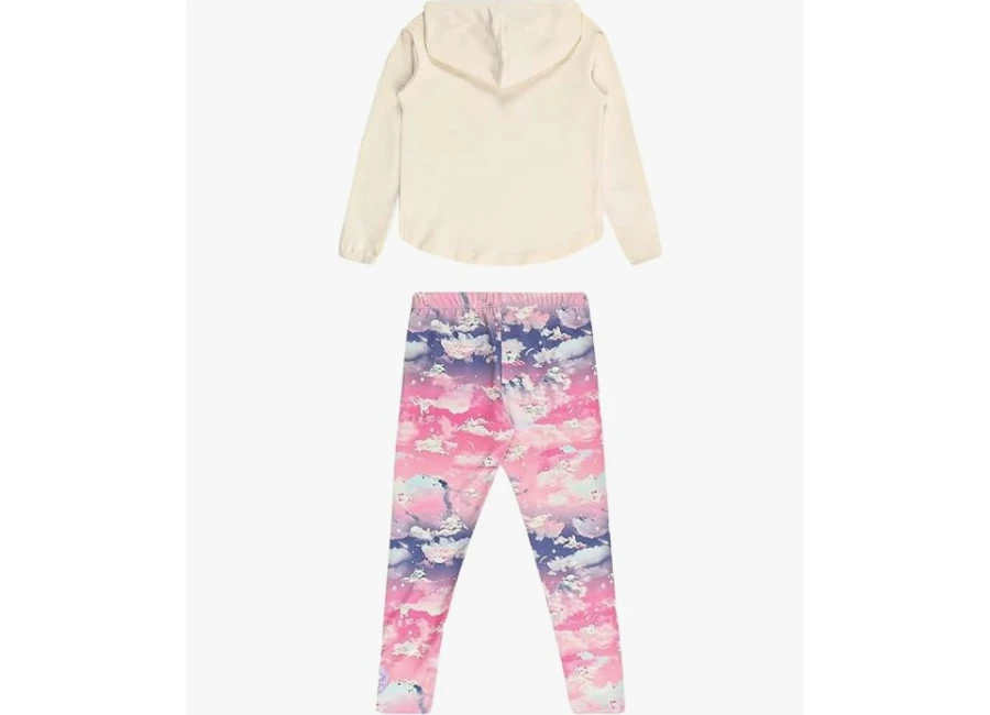 CONVERSE – Conjunto Bebé Converse Sudadera con Capucha y Leggings Rosa - Imagen 3