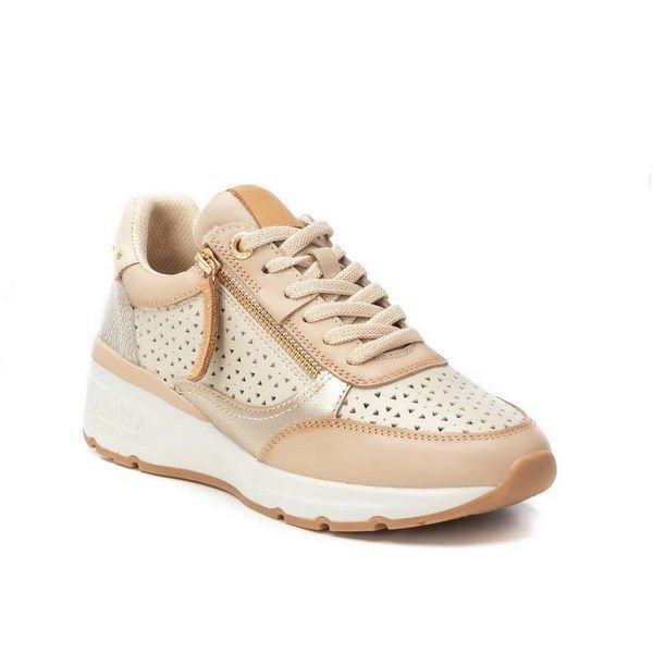 Zapatillas de mujer en piel CARMELA beige 16228101 - Imagen 3