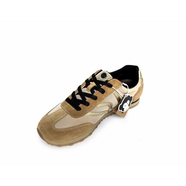 Zapatillas deportivas The Happy Monk Barna-001 serraje beig y oro - Imagen 5