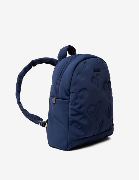 DESIGUAL – Mochila Desigual Simoneta Venice Azul con Corazones Grabados 19WAKA09 - Imagen 6