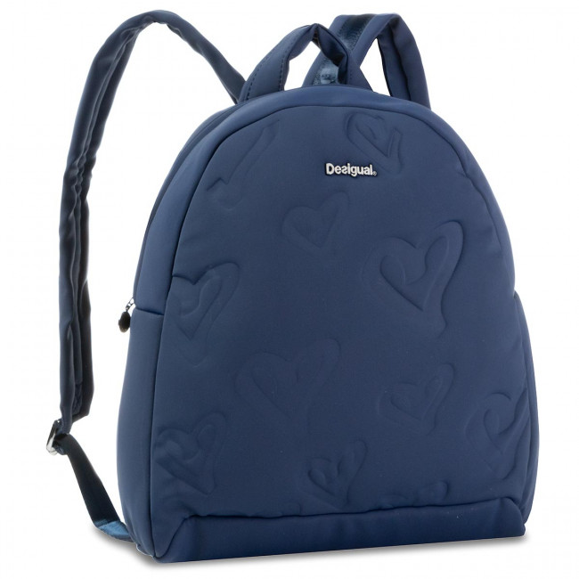 DESIGUAL – Mochila Desigual Simoneta Venice Azul con Corazones Grabados 19WAKA09 - Imagen 3
