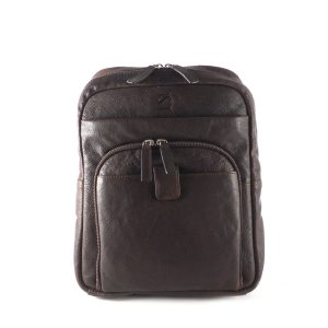 Mochila hombre piel para tablet 10,2″ color marrón