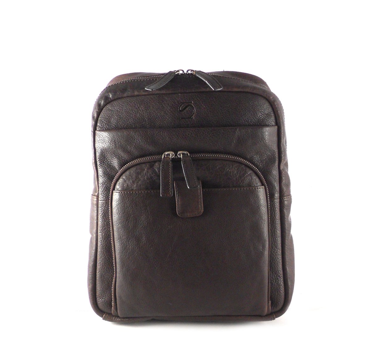 Mochila hombre piel para tablet 10,2″ color marrón