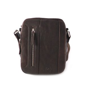 Bolso hombre piel Matties con solapa color marrón