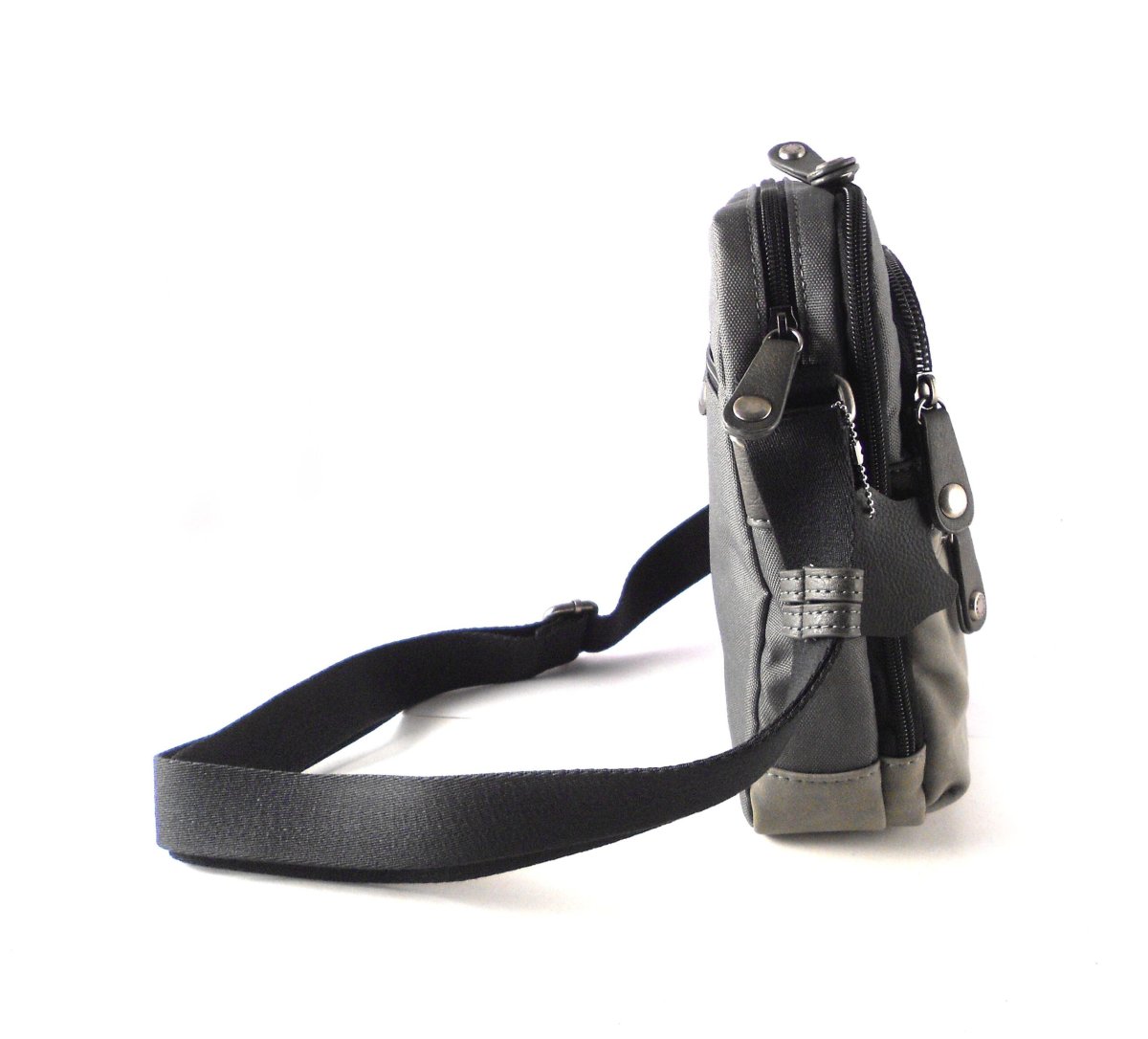 Reportero para hombre Matties Bags cremalleras negro - Imagen 3
