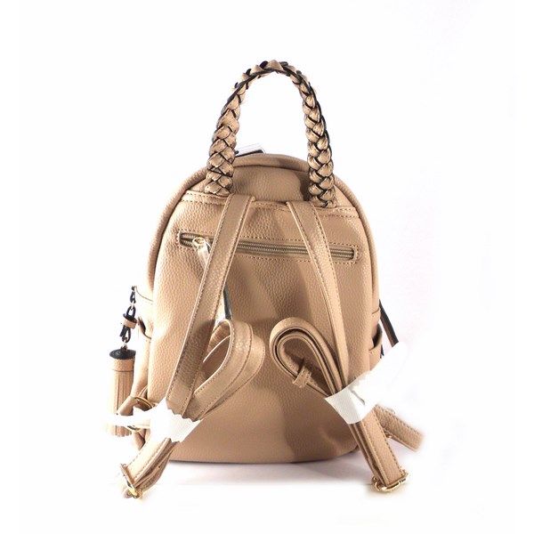 Mochila mediana colección Garni para mujer color beige y rojo - Imagen 4