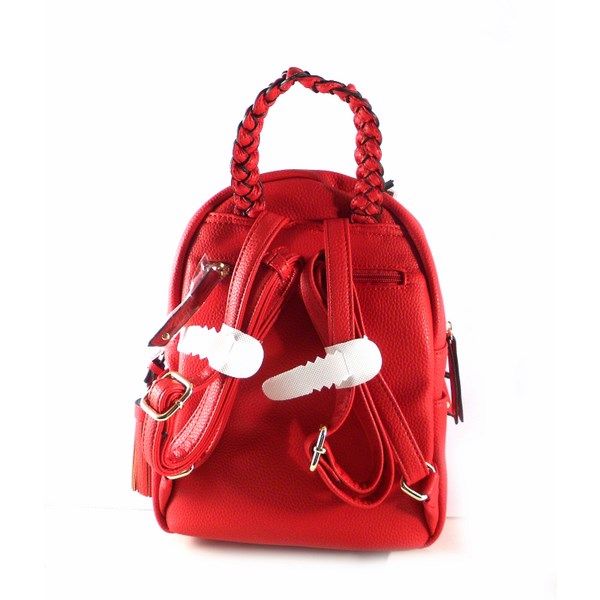 Mochila mediana colección Garni para mujer color beige y rojo - Imagen 6