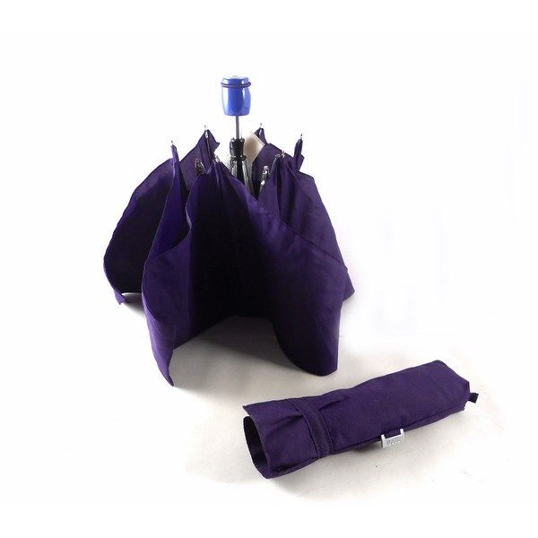 Paraguas Vogue plegable color verde y morado - Imagen 4