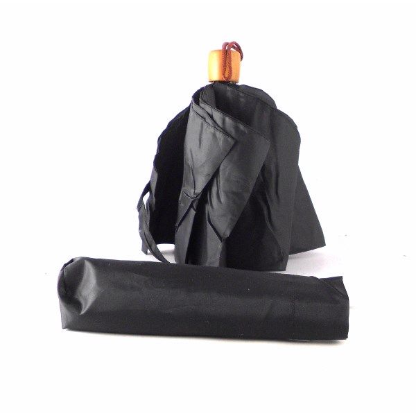 Paraguas para hombre Bisetti color negro con apertura/cierre manual - Imagen 3