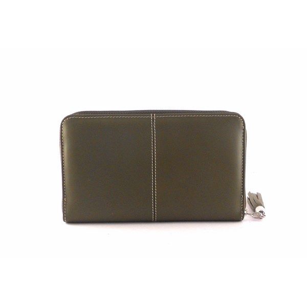 Cartera de cremallera mujer piel NILO combinado reptil - Imagen 3