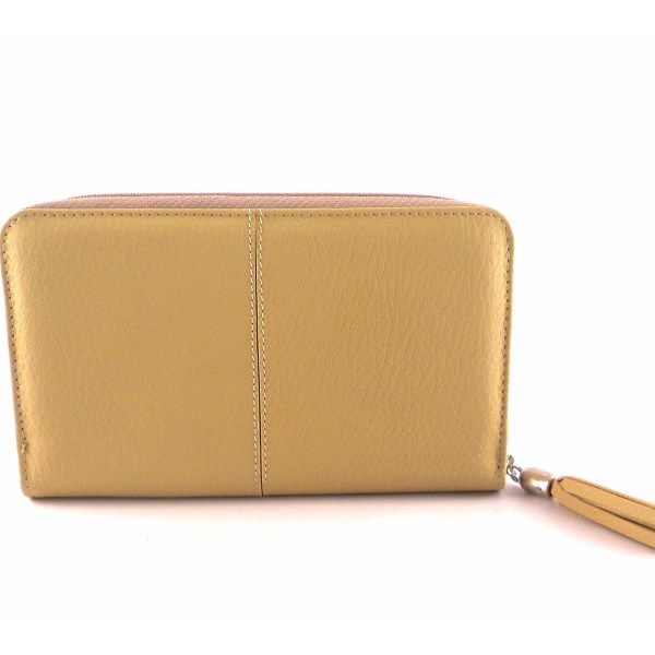 Cartera de cremallera mujer piel NILO combinado reptil - Imagen 6