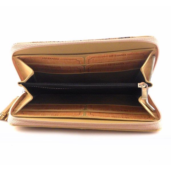 Cartera de cremallera mujer piel NILO combinado reptil - Imagen 7