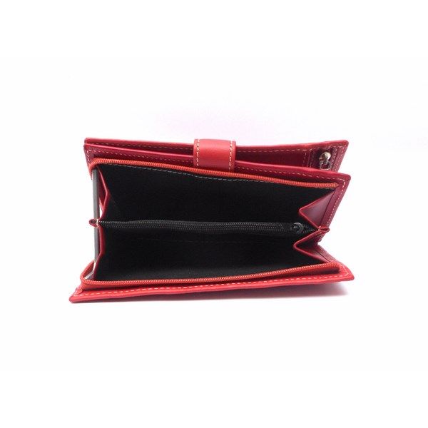 Cartera mediana para mujer en piel Nilo print ositos con monedero de cremallera - Imagen 5