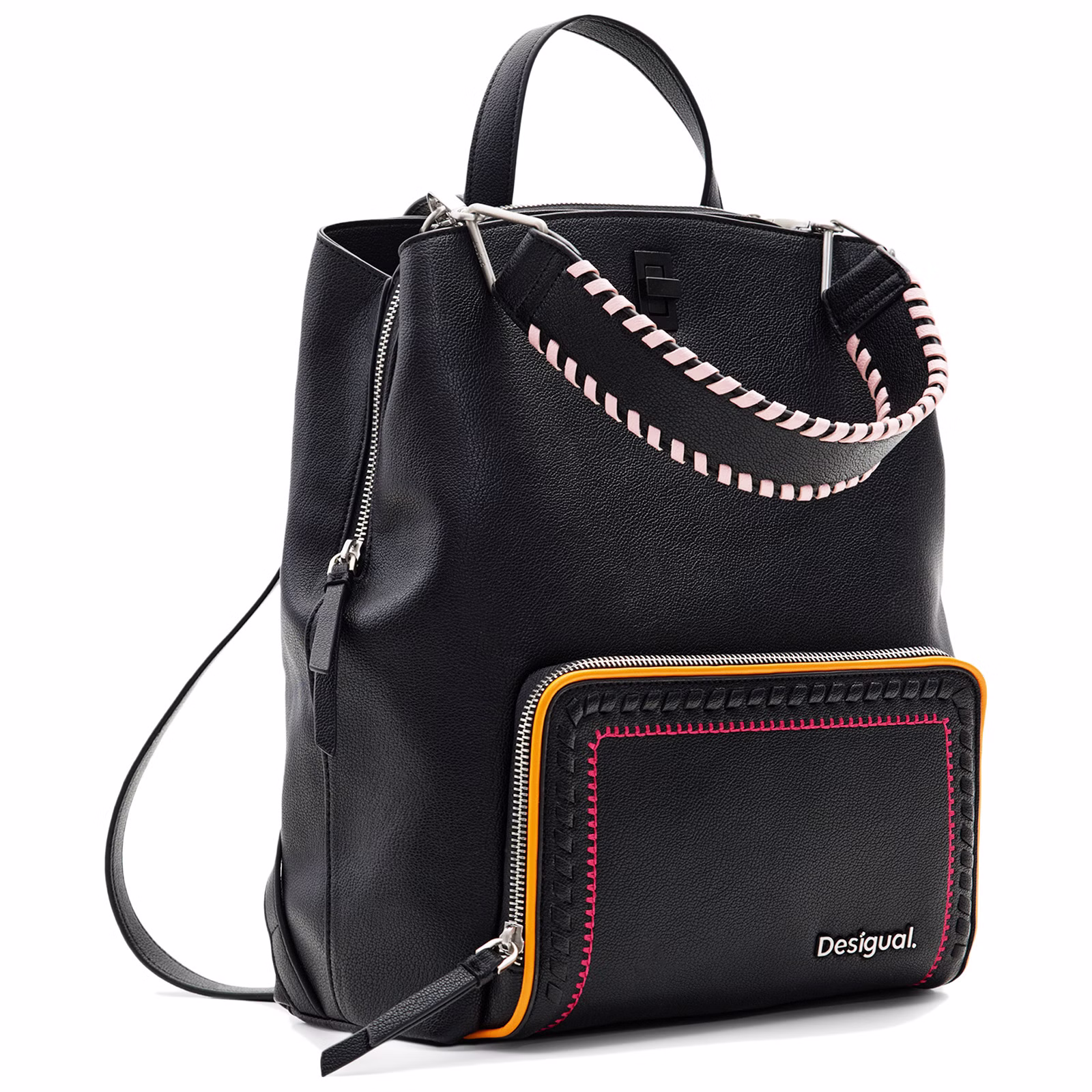 DESIGUAL- Mochila Desigual negra mujer Back Prime Sumy – Elegante y urbana - Imagen 2