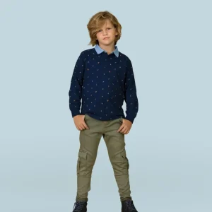 Polo de niño estampado manga larga