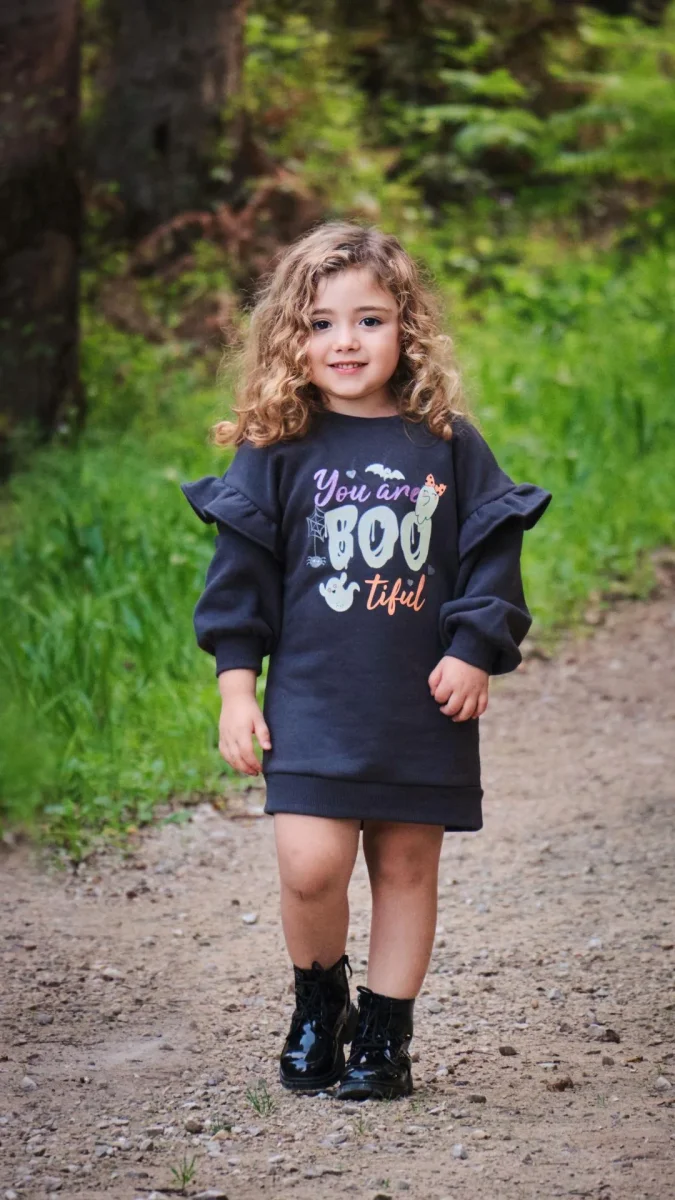 Vestido de niña en color antracita bootiful - Imagen 4
