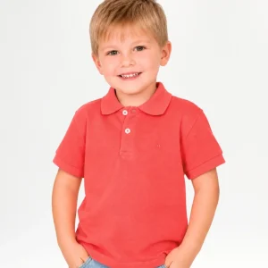 Polo bebé niño rojo manga corta