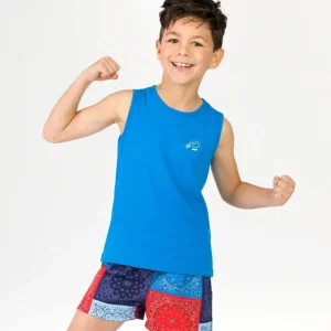Camiseta sin mangas de niño azul Surf Wave