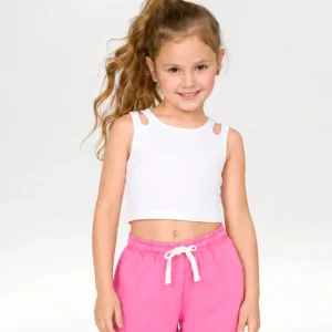 Short niña fucsia con cordón