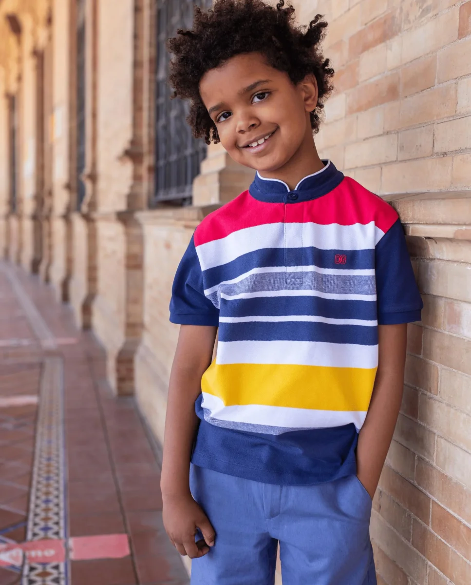 Polo niño rayas multicolor - Imagen 8