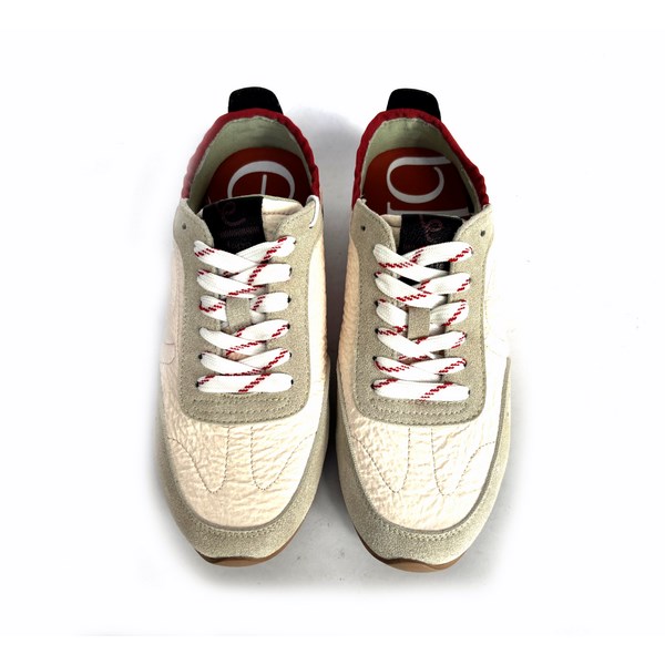 Deportivas piel mujer Elena Bloom beige - Imagen 4