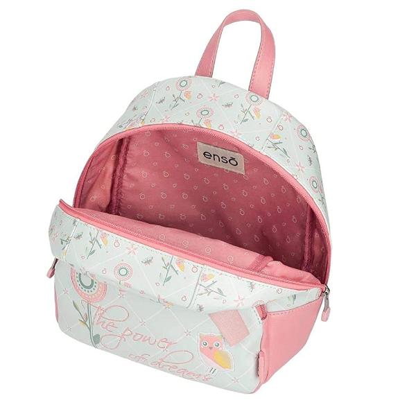 ENSO – Mochila Enso Owls Multicolor Mini Floral Rosa Niña Guardería 22x25x14 cm - Imagen 7