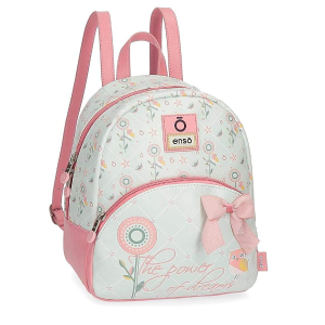 ENSO – Mochila Enso Owls Multicolor Mini Floral Rosa Niña Guardería 22x25x14 cm