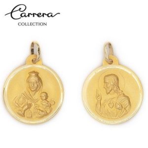 Medalla Escapulario oro 14mm