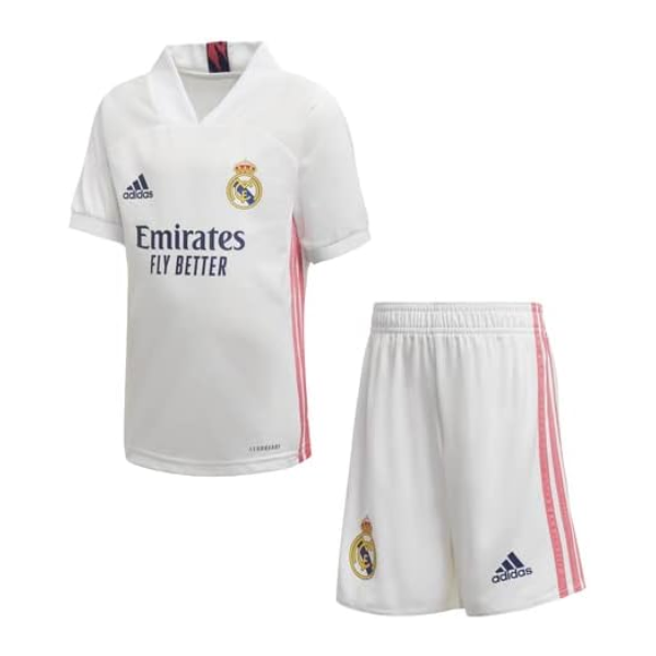 ADIDAS – Conjunto Real Madrid niño 2020/21 oficial | Kit Adidas blanco y rosa - Imagen 2
