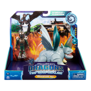 DREAMWORKS – Dragons The Nine Realms Adventure Set –  Set D’Angelo & Plowhorn Figuras DreamWorks