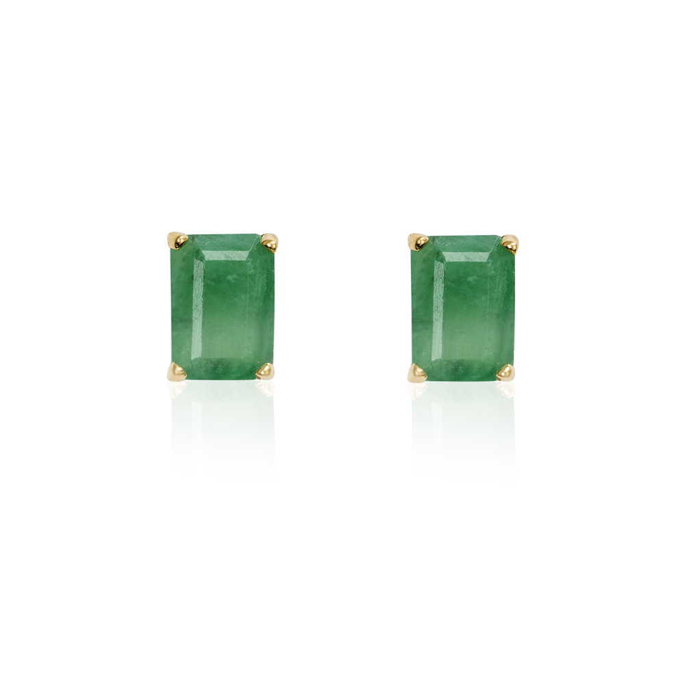 Pendientes Esmeralda 4 Garras - Imagen 3
