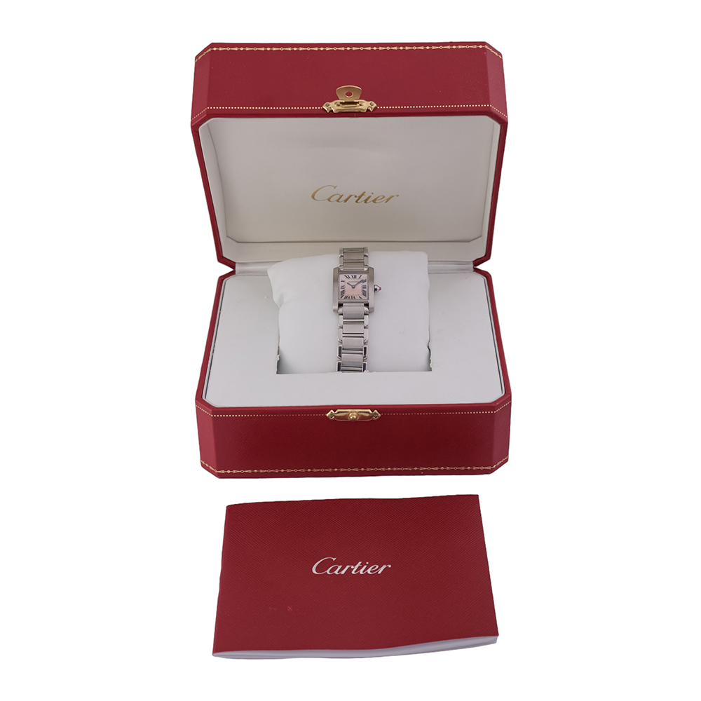Cartier Tank Francaise 20x25mm con estuche cartier Ref.-2384 - Imagen 9