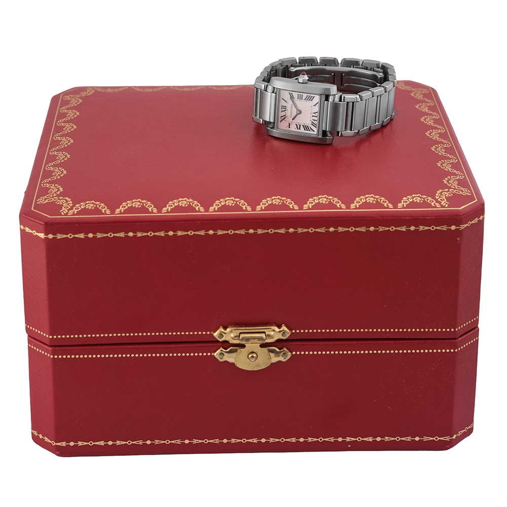 Cartier Tank Francaise 20x25mm con estuche cartier Ref.-2384 - Imagen 8