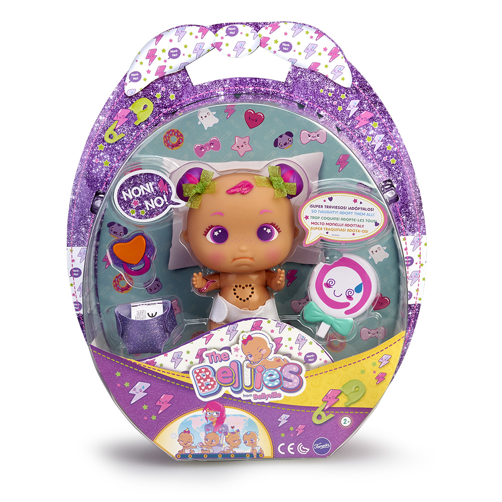 FAMOSA – The Bellies Noni No Muñeca Interactiva con Voz, Latido y Accesorios - Imagen 3